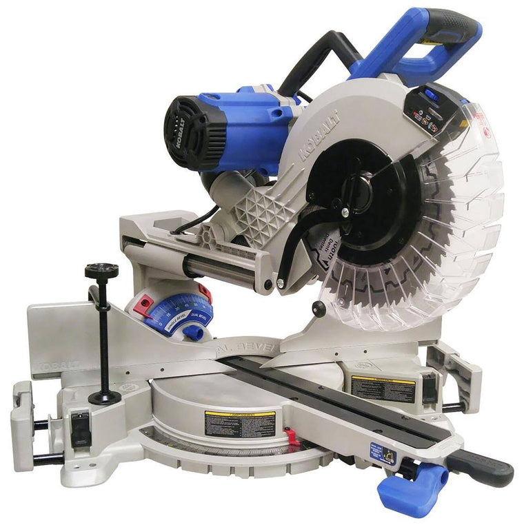 Kobalt 12-Inch Sliding Compound Miter Saw with 15-Amp Motor, Dual-Bevel Corded Design