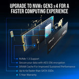 PNY CS2130 4TB Internal SSD with M.2 NVMe Interface, M280CS2130-4TB-RB