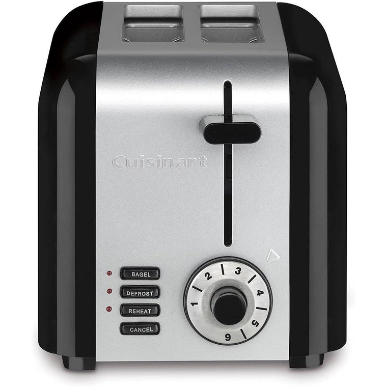 Cuisinart 2-Slice Toaster with Stainless Steel Housing and Black Finish
